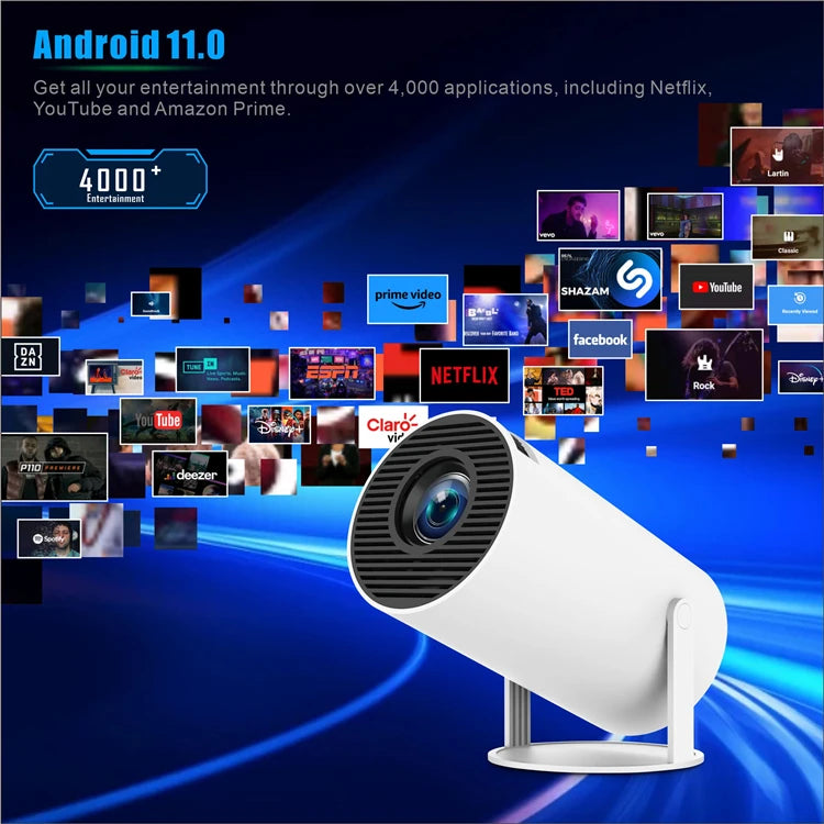 HY300 Pro Smart Portable Proyector Full HD 1080P Android 11 Dual WIFI LCD Led 4K Video 720P Home Theater Projector 4K Projectors